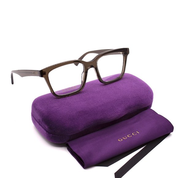 NEW GUCCI GG0964O 003 GREY TRANSPARENT AUTHENTIC EYEGLASSES FRAME - Picture 2 of 11